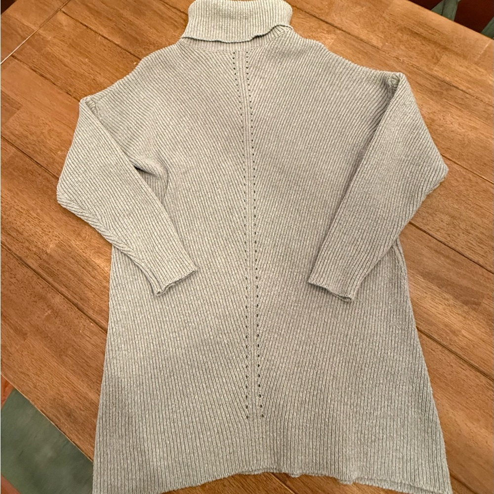 Women's Gray Turtleneck Sweater Dress / Tunic